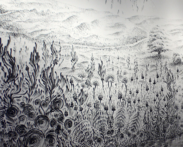 صور : فنان يرسم باصبعه باستخدام الفحم !