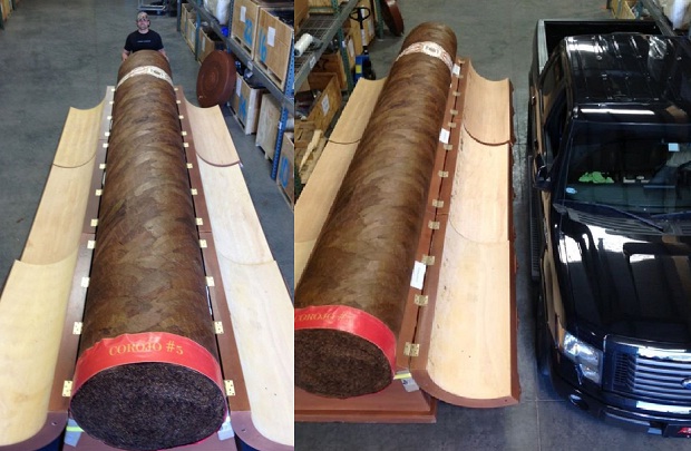 صور : أكبر سيجار في العالم طوله 6 متر وتكلفته 185,000 دولار